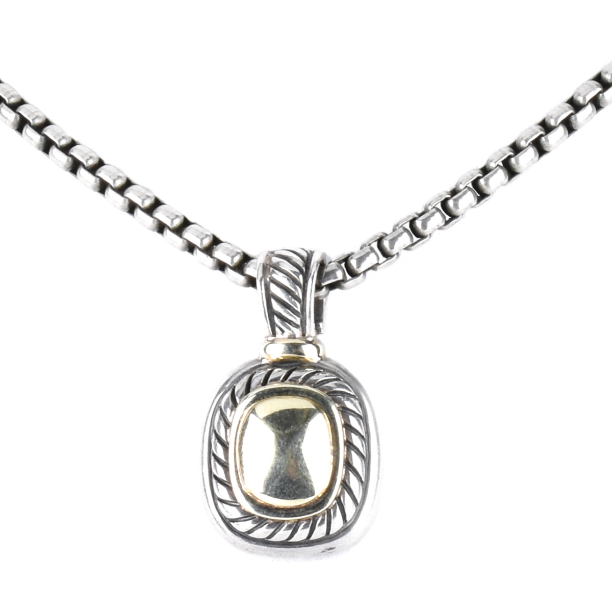 David Yurman Sterling & Gold Necklace