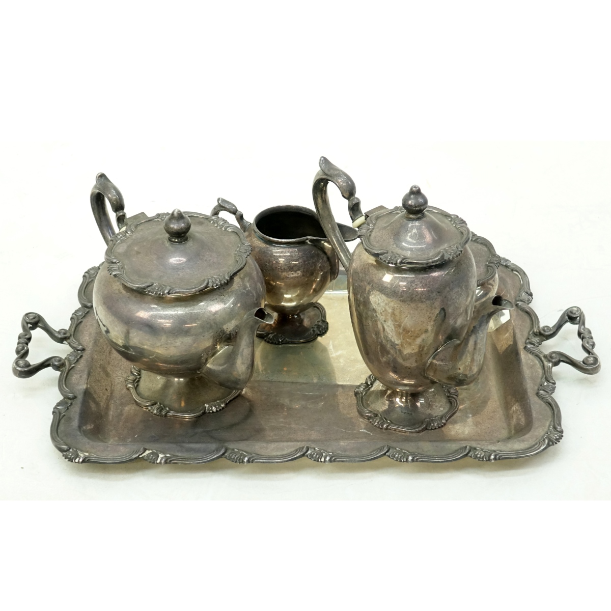 Five Piece Camusso Silver Tea Set