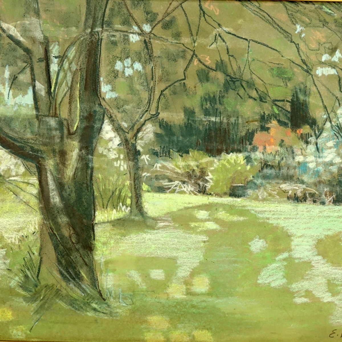 Pastel Signed E. Vuillard