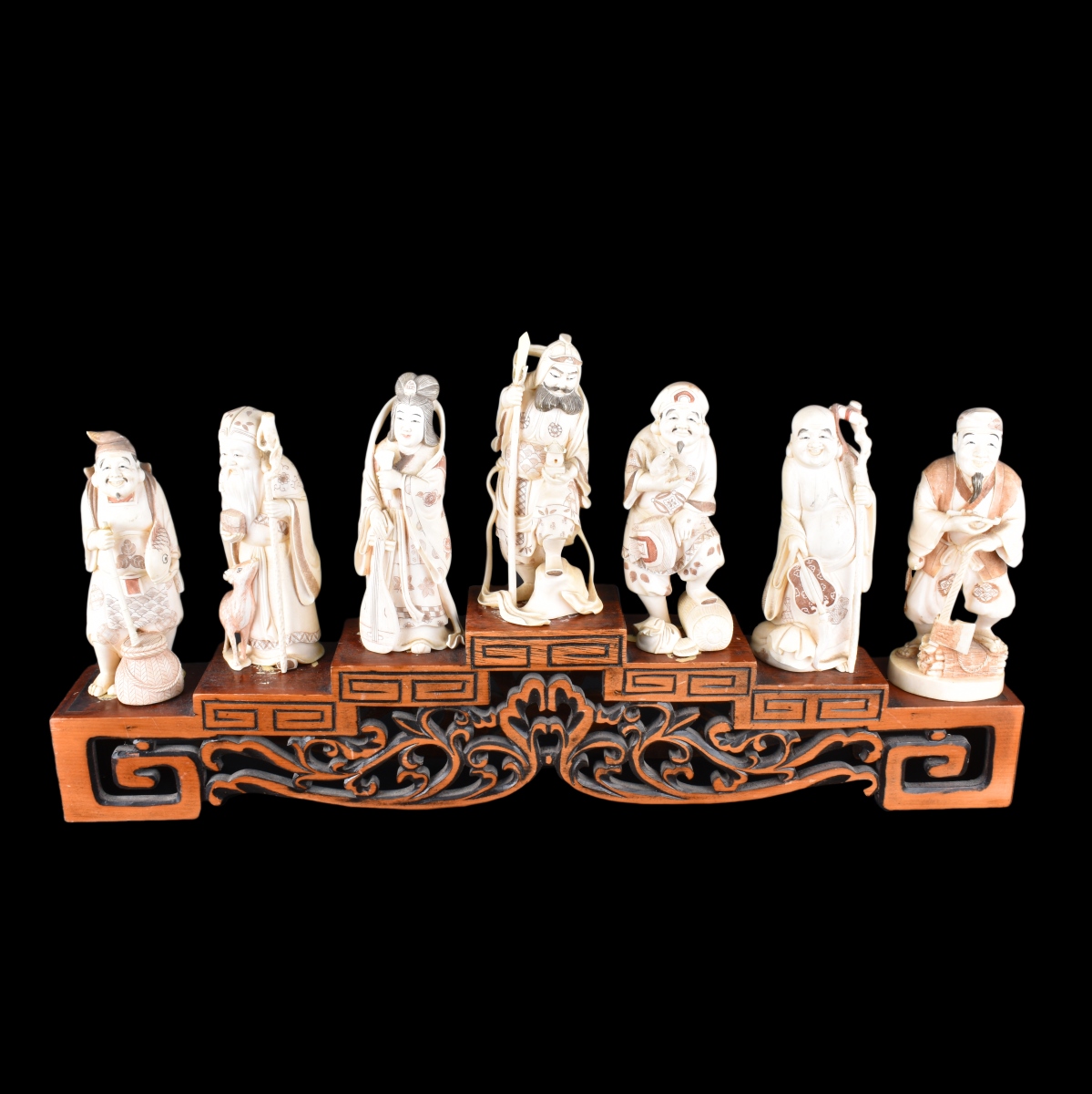 Japanese Ivory Immortal Figurines