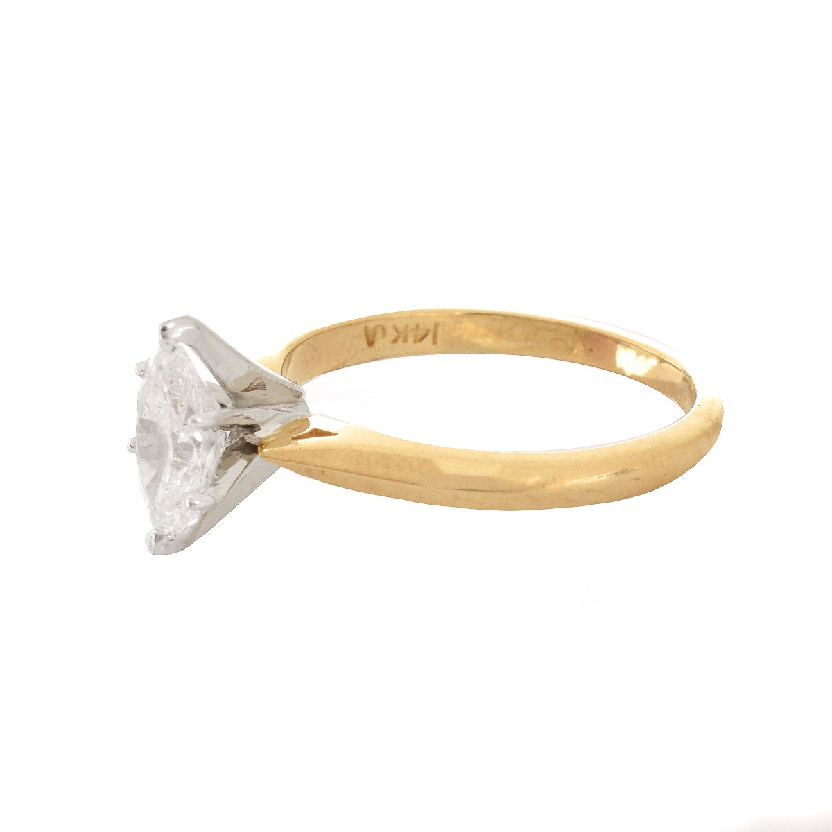 1.0 Carat Diamond and 14K Ring