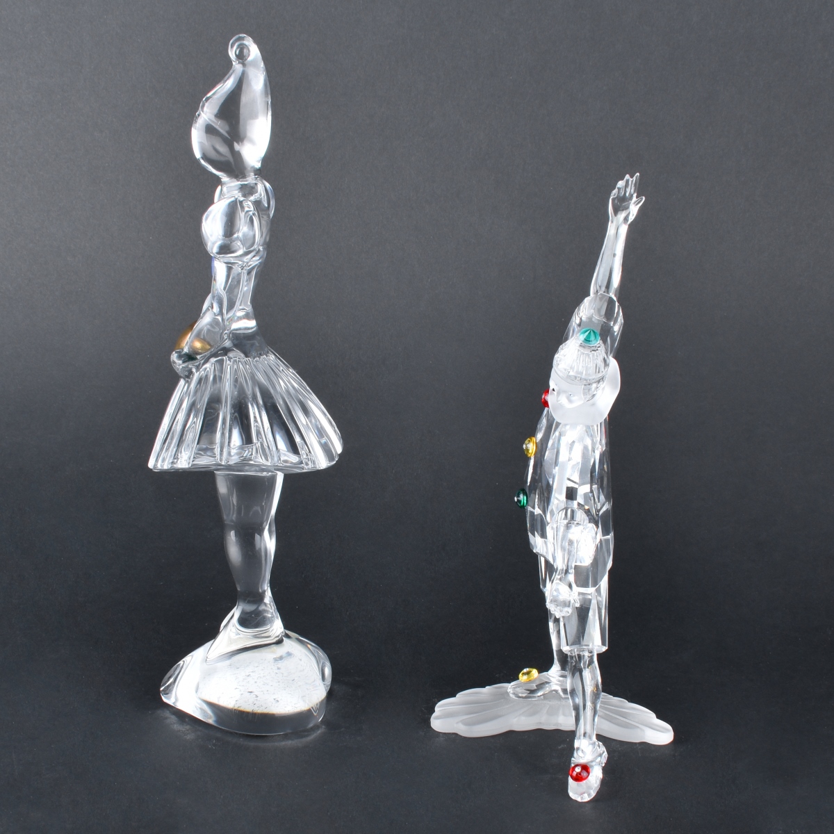 Two Crystal Figurines