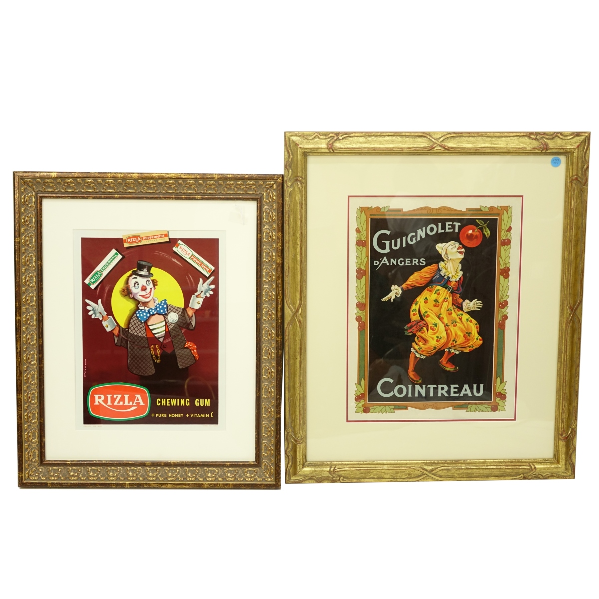 Two Framed Clown Posters