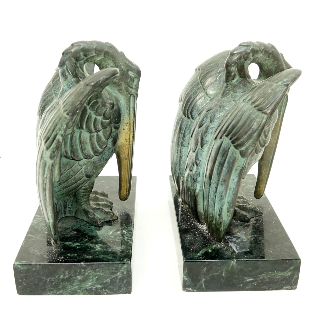 Bronze Bird Bookends