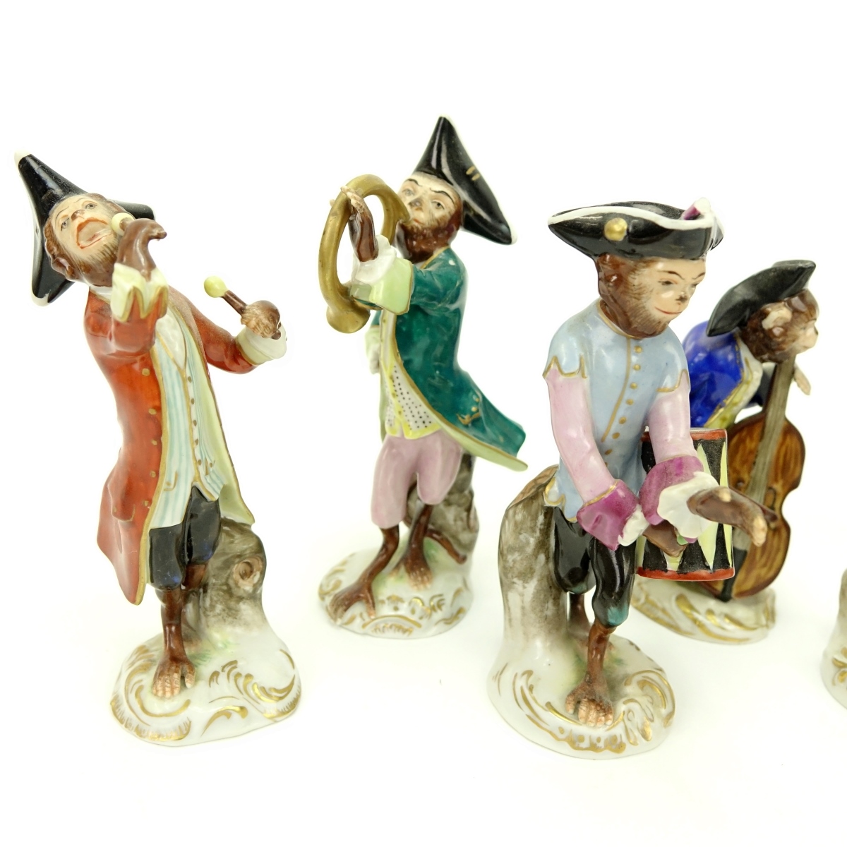 Grouping of Six German and Capodimonte Figurines