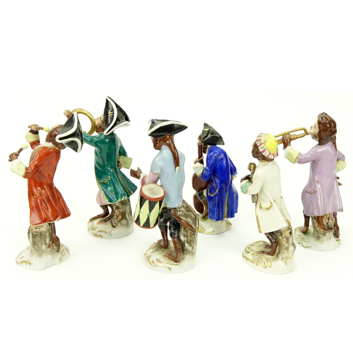 Grouping of Six German and Capodimonte Figurines