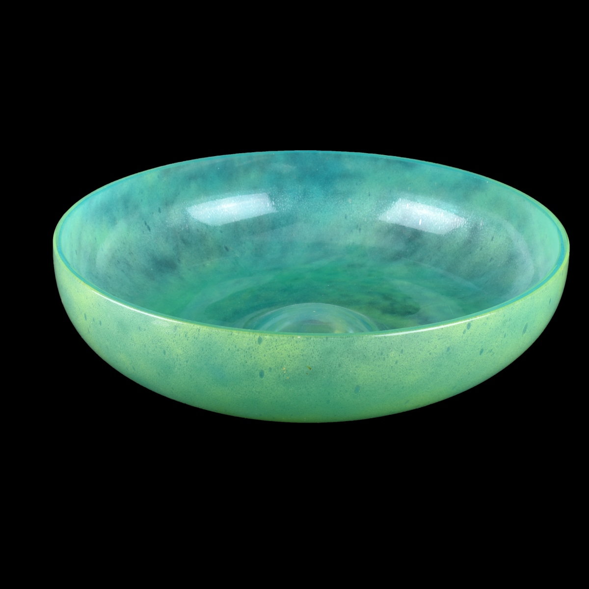 Daum Green Crystal Bowl
