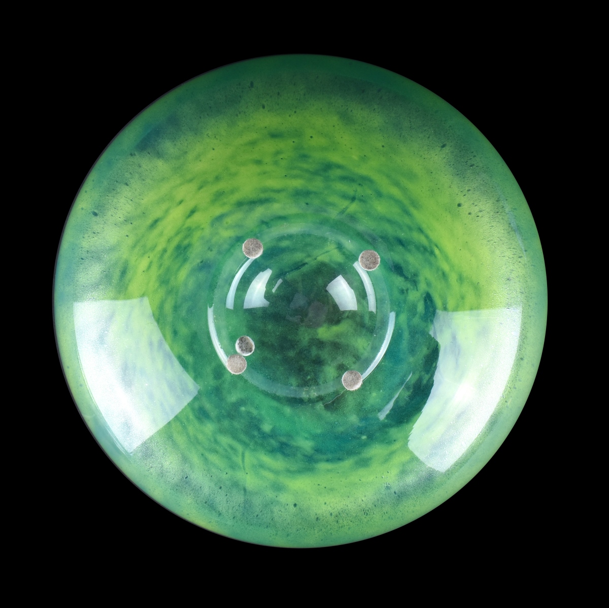 Daum Green Crystal Bowl