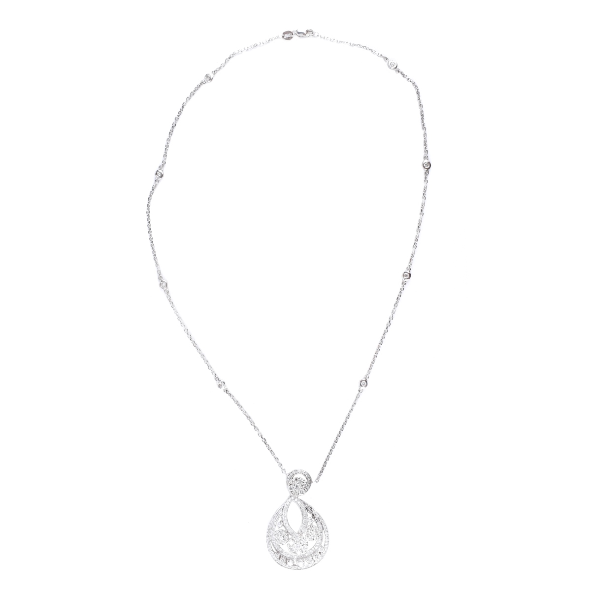 Diamond and 14K Pendant Necklace