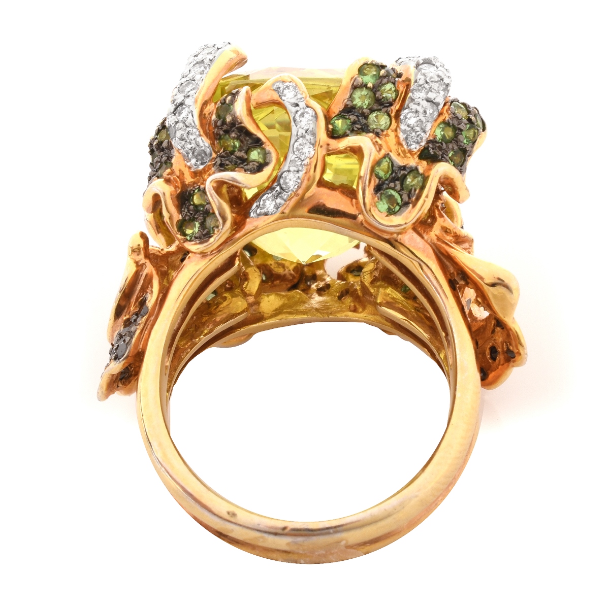 Multi Gemstone and 14K Ring