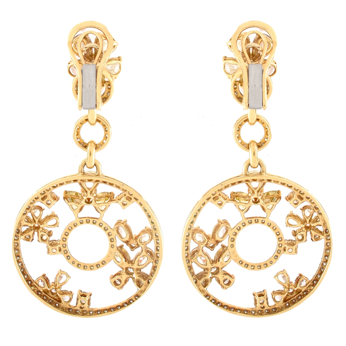 18.0ct TW Diamond and 18K Earrings