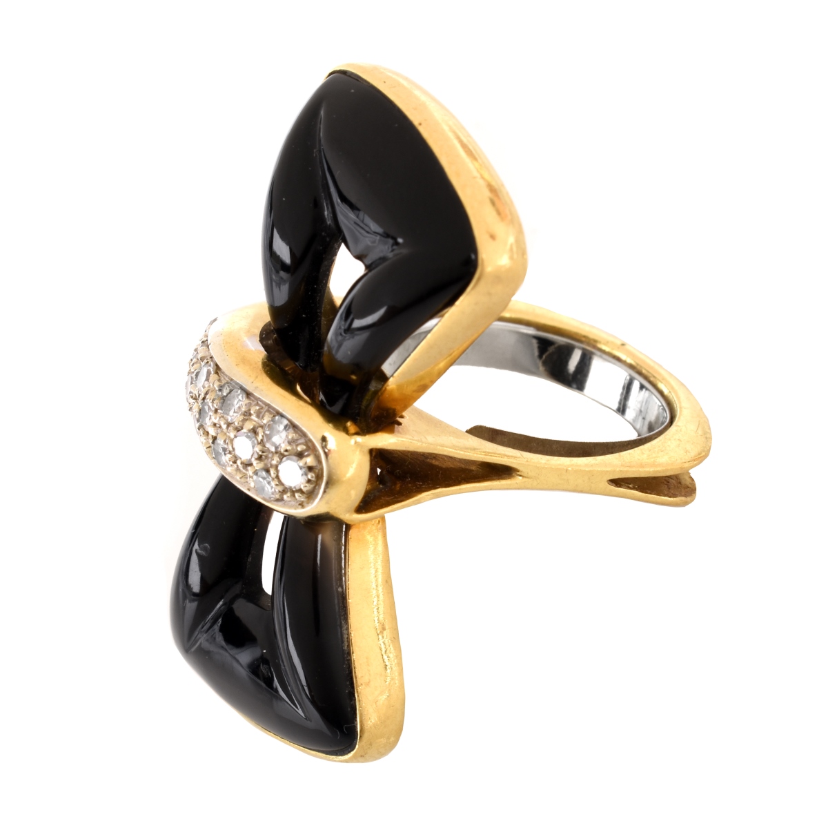 Vintage Diamond, Onyx and 14K Ring