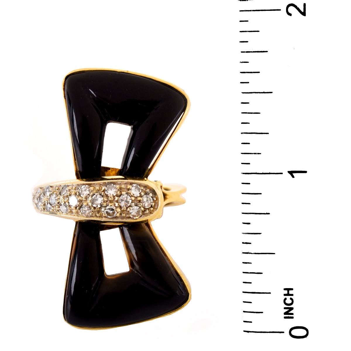 Vintage Diamond, Onyx and 14K Ring