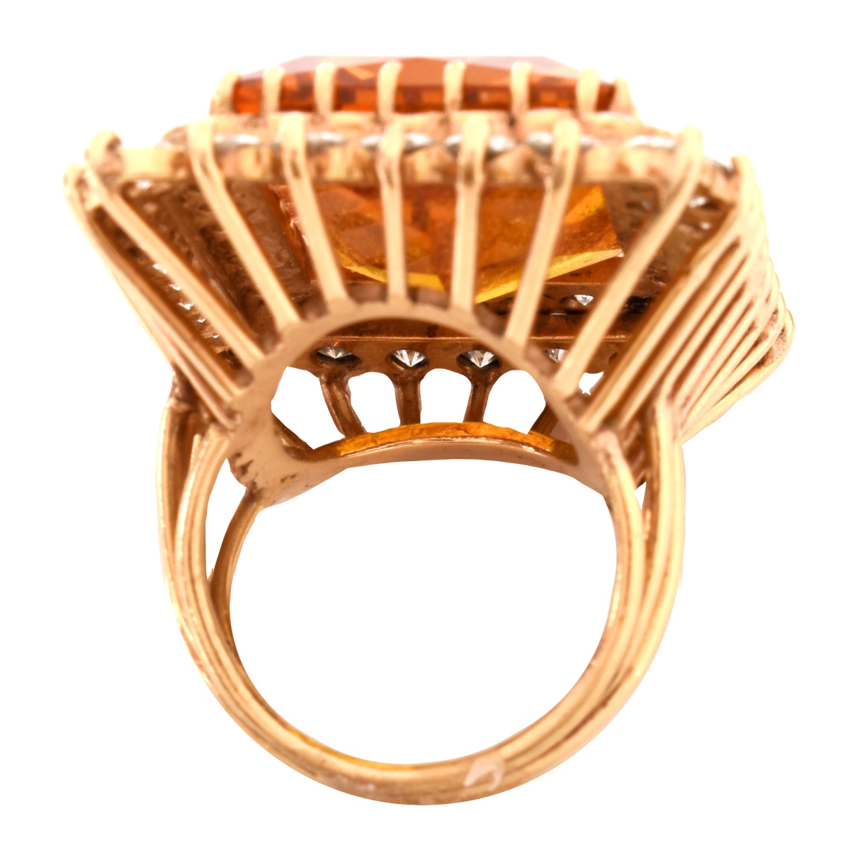 Citrine, Diamond and 14K Ring