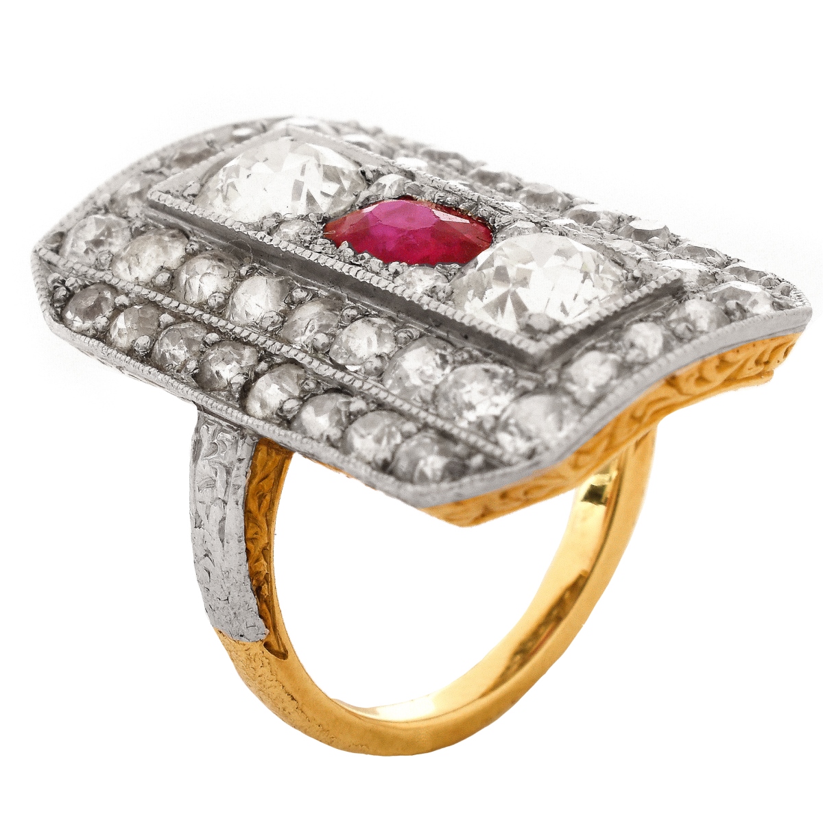 Antique Diamond and Ruby Ring