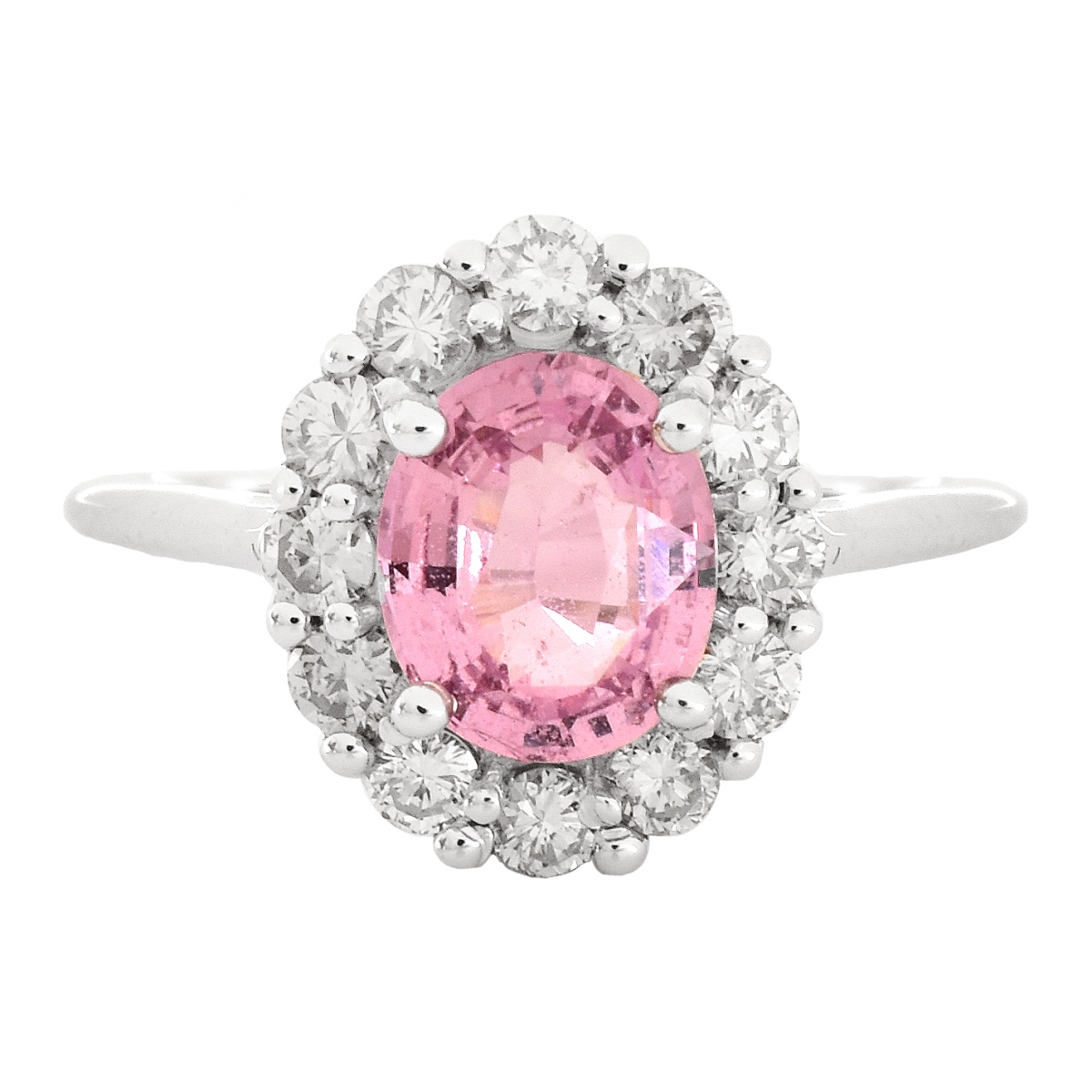 1.38 Carat Padparadscha Sapphire Ring