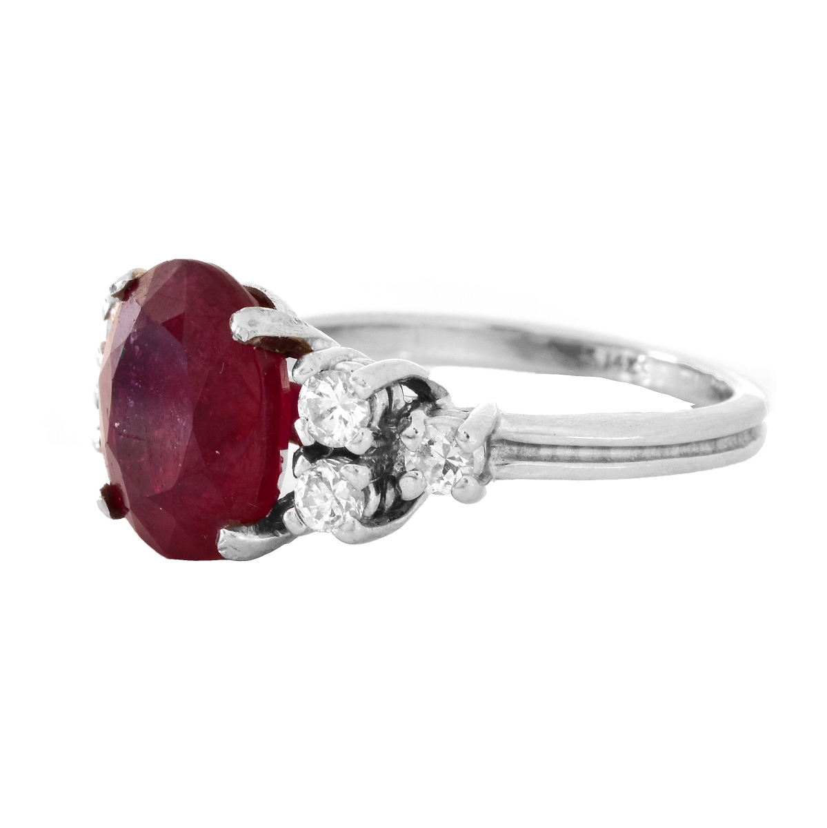 Ruby, Diamond and 14K Gold Ring