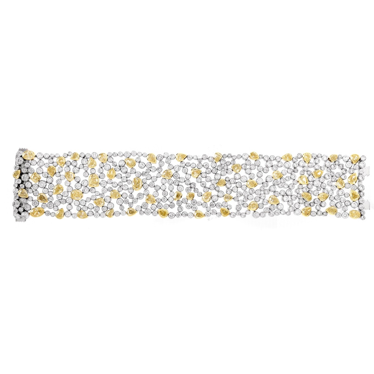 45.33ct TW Diamond and Platinum Bracelet