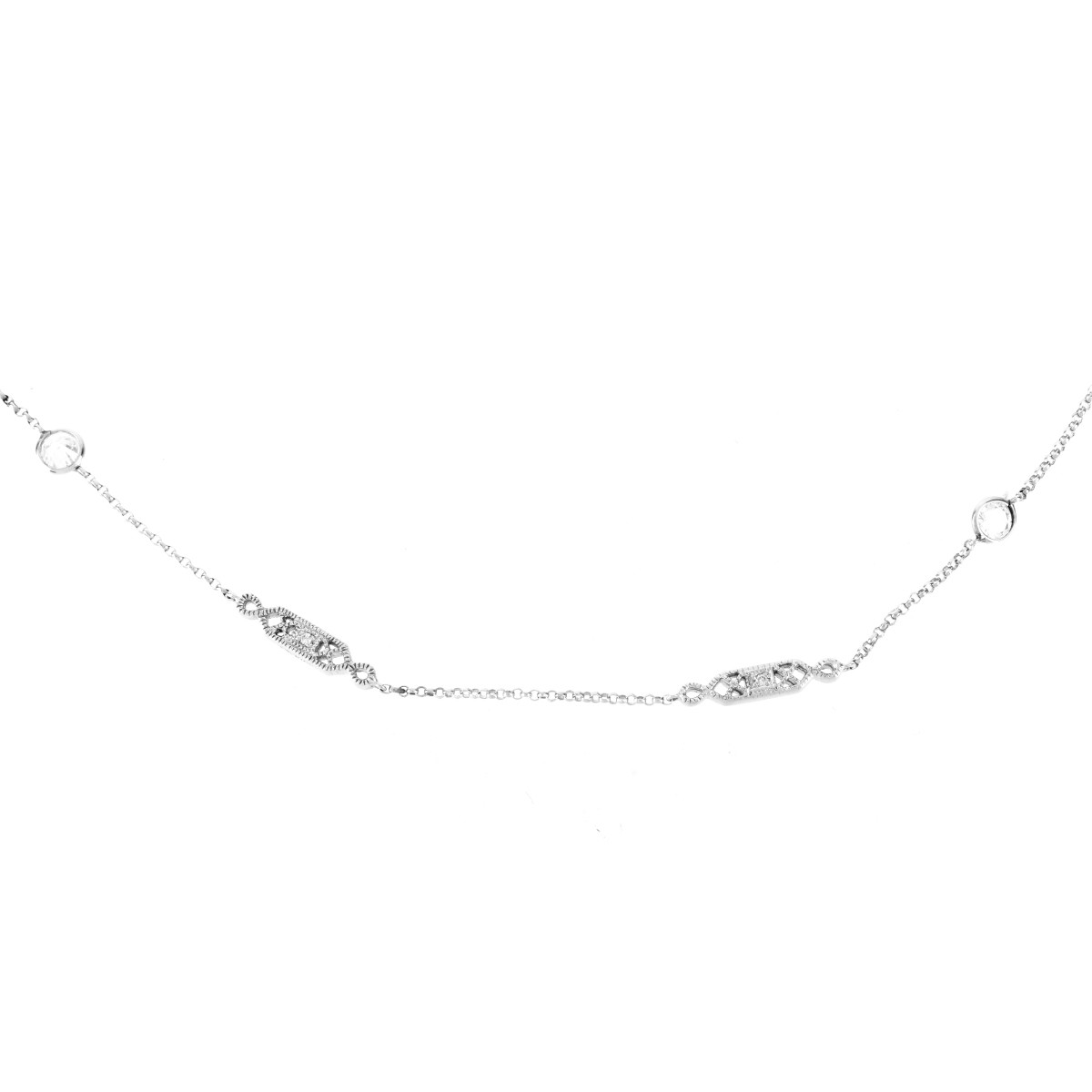 2.50 Carat Diamond and 14K Necklace