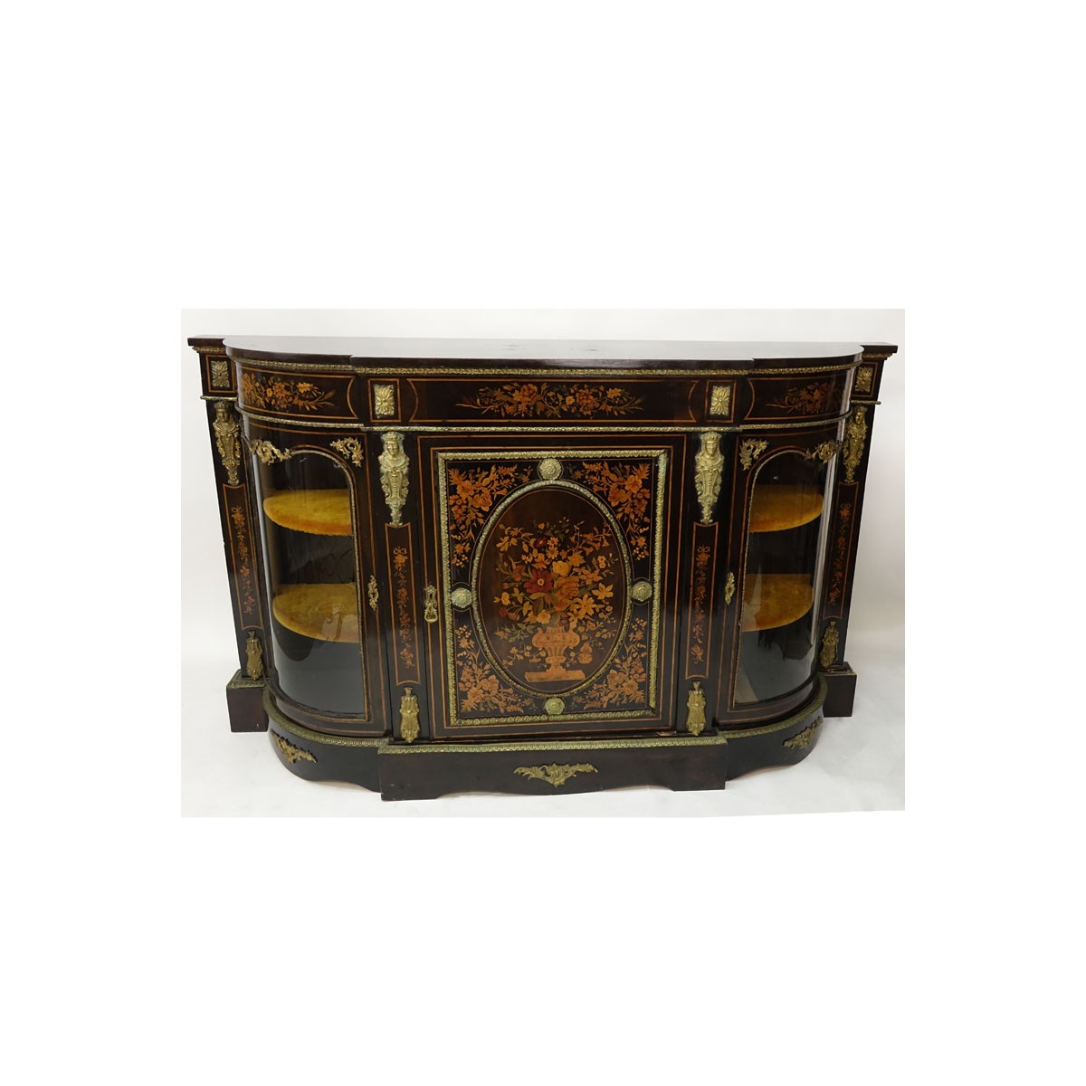 French Napoleon III Demi Lune Credenza