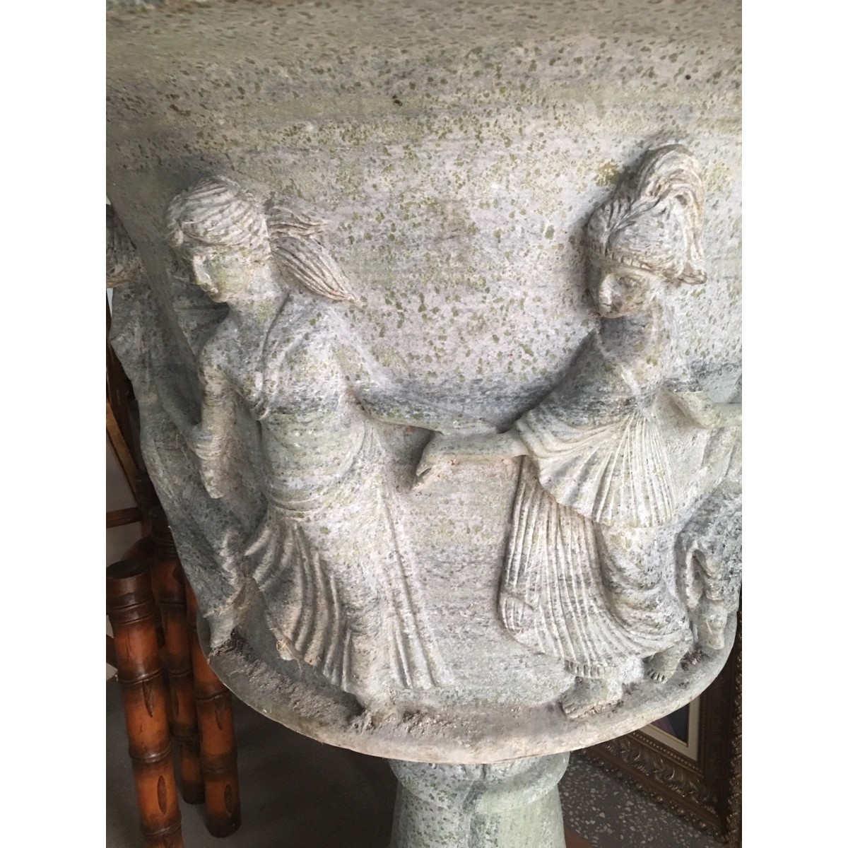 Italian Carved Marble Urns