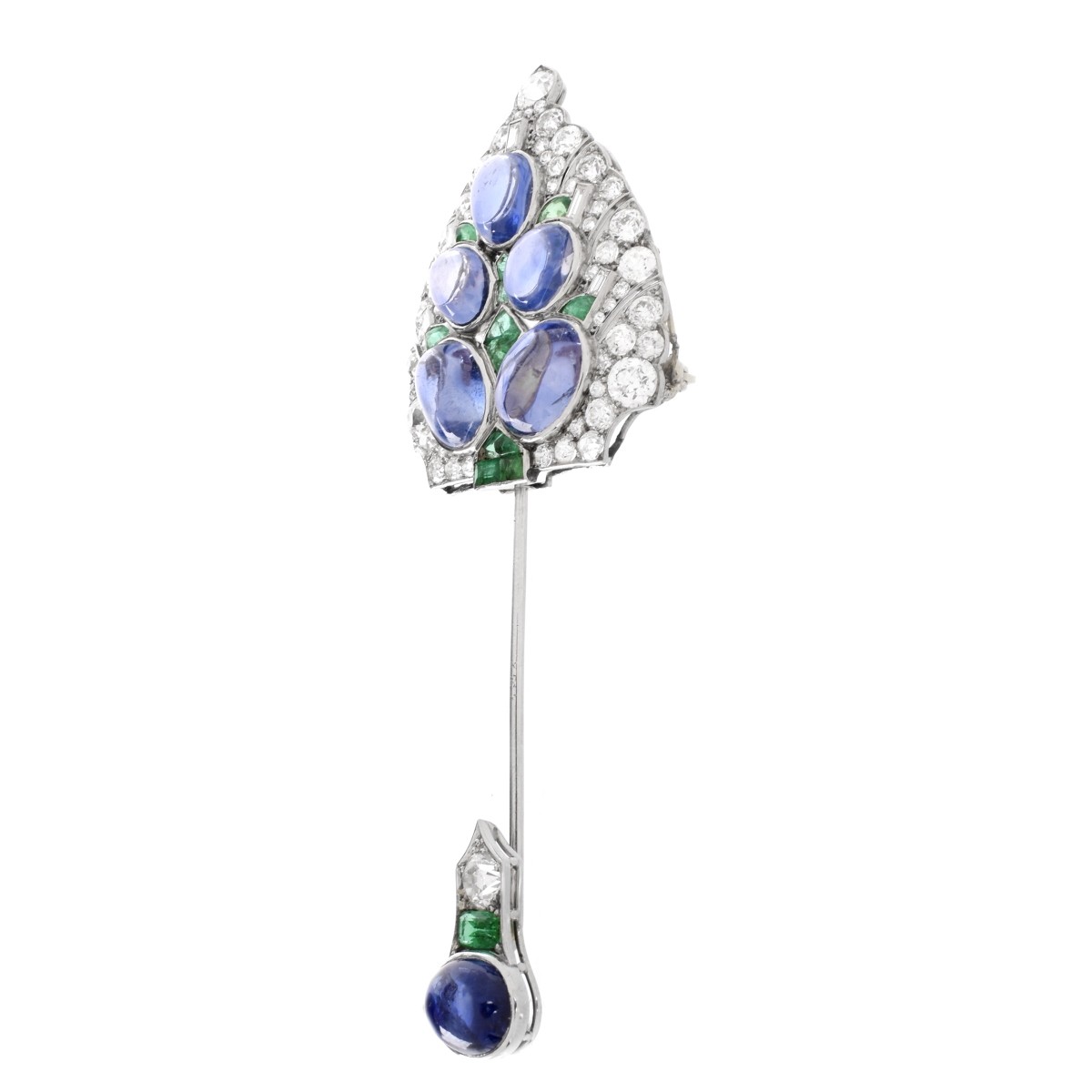 Cartier Art Deco Sapphire, Diamond Brooch