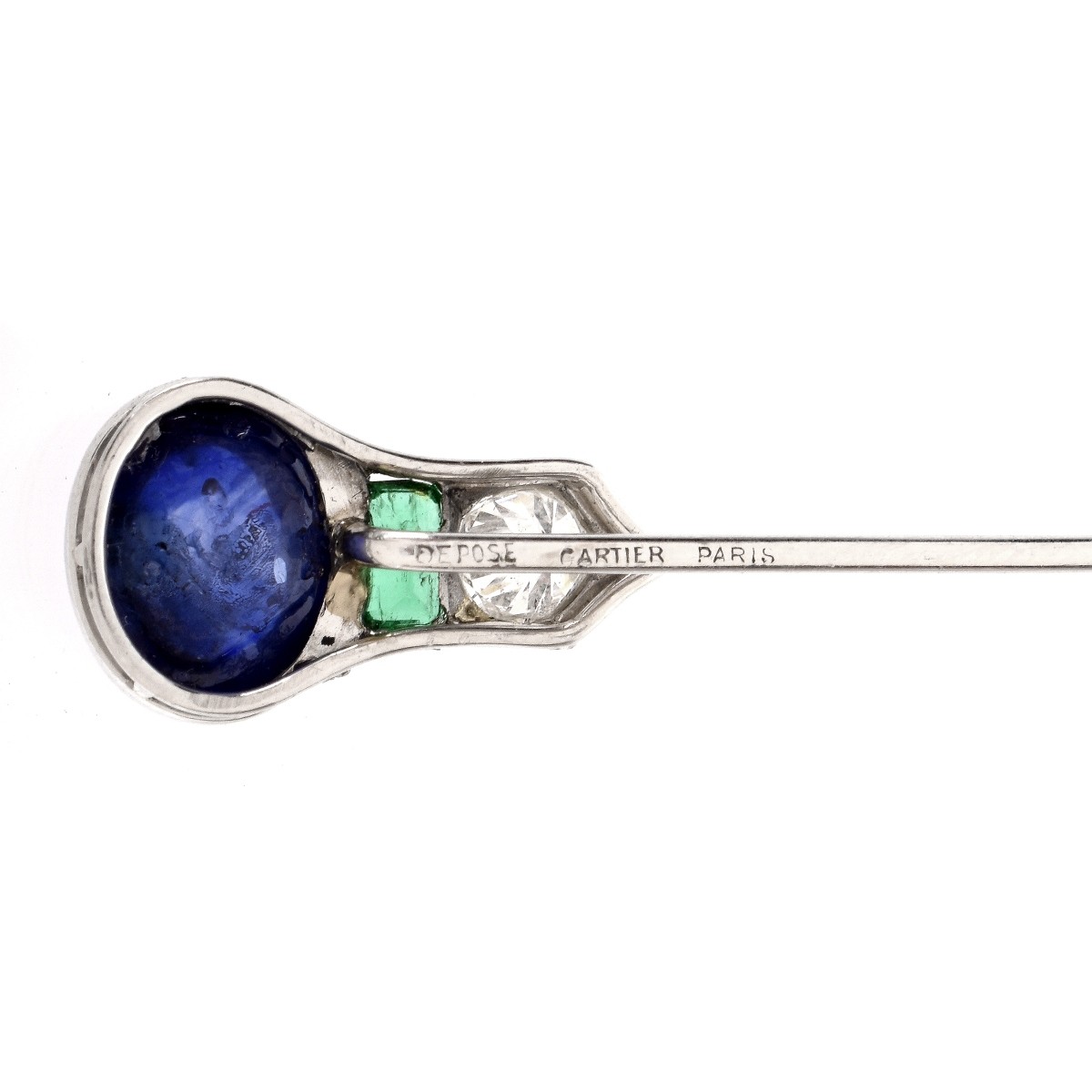 Cartier Art Deco Sapphire, Diamond Brooch