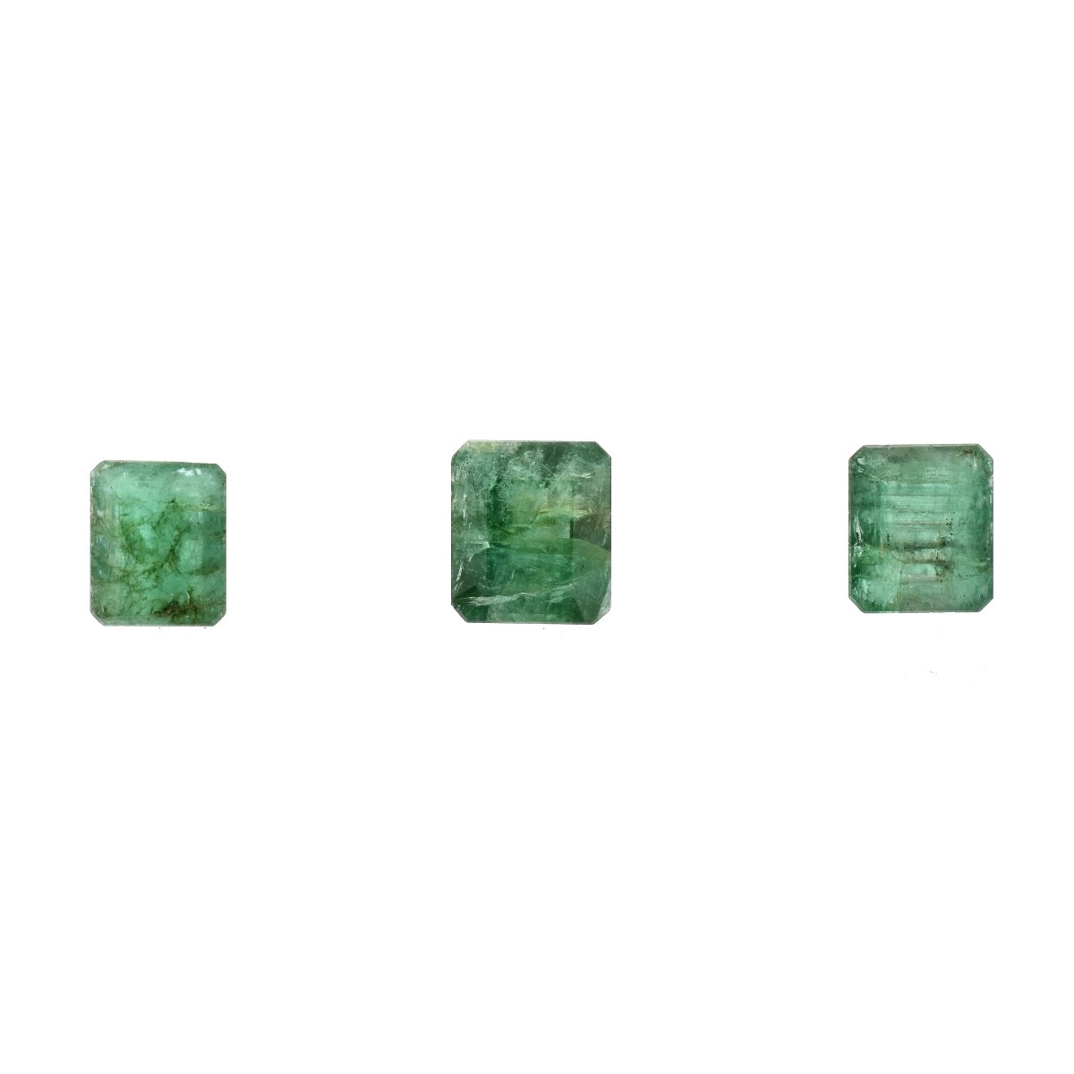 Three GIA Certified Emeralds