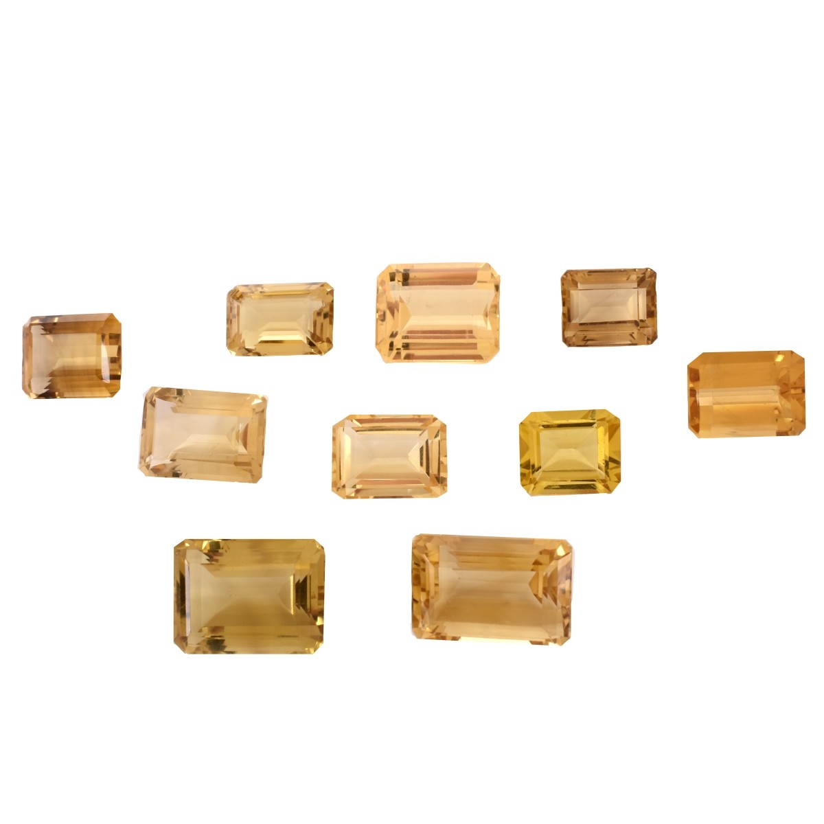 Ten Citrine Stones