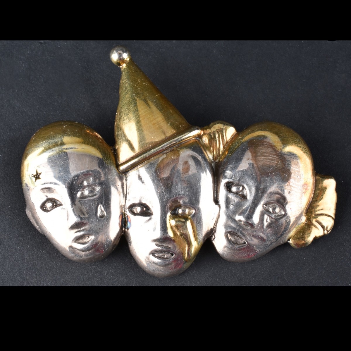 Three Sterling Pin Brooches
