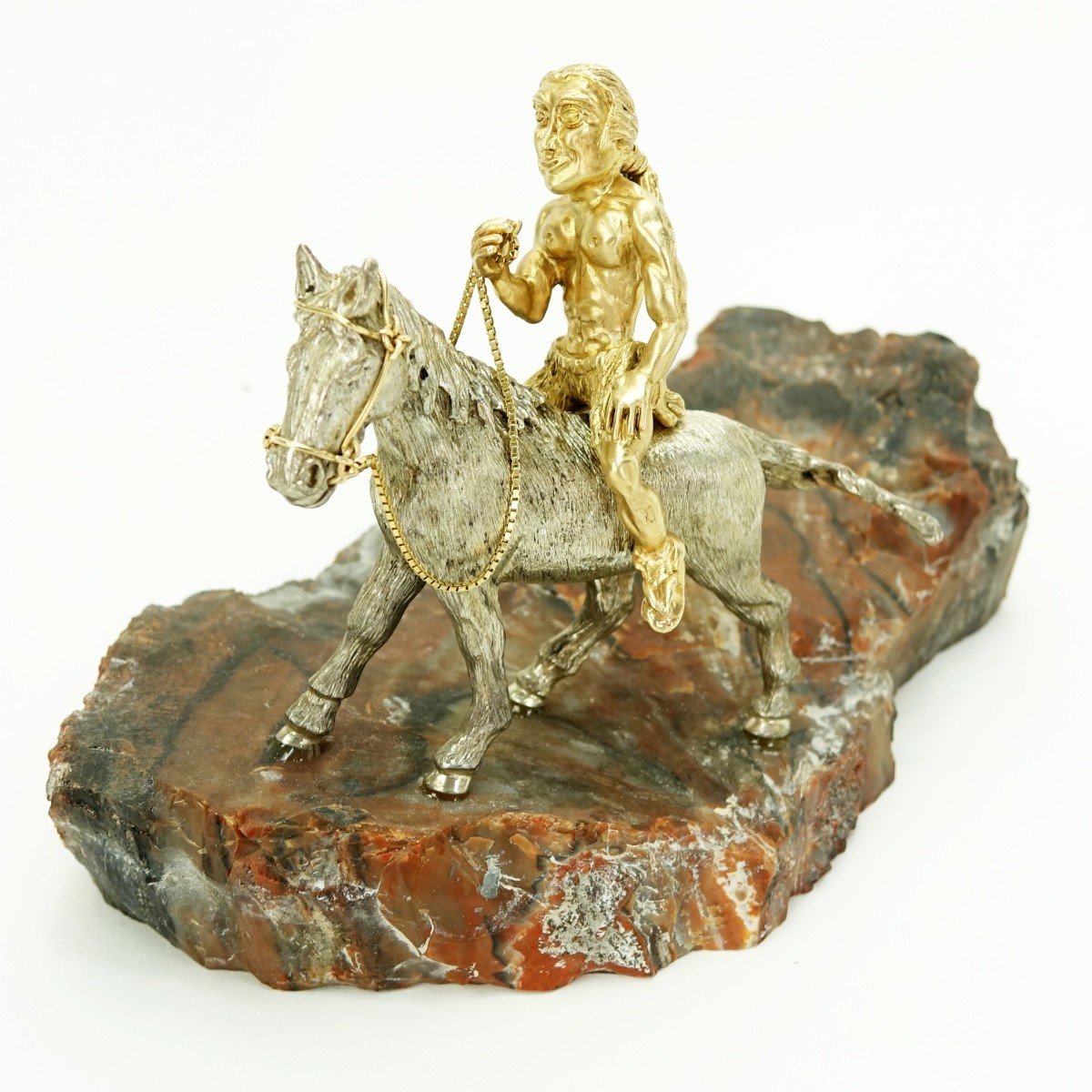 14K Gold & Silver Figurine