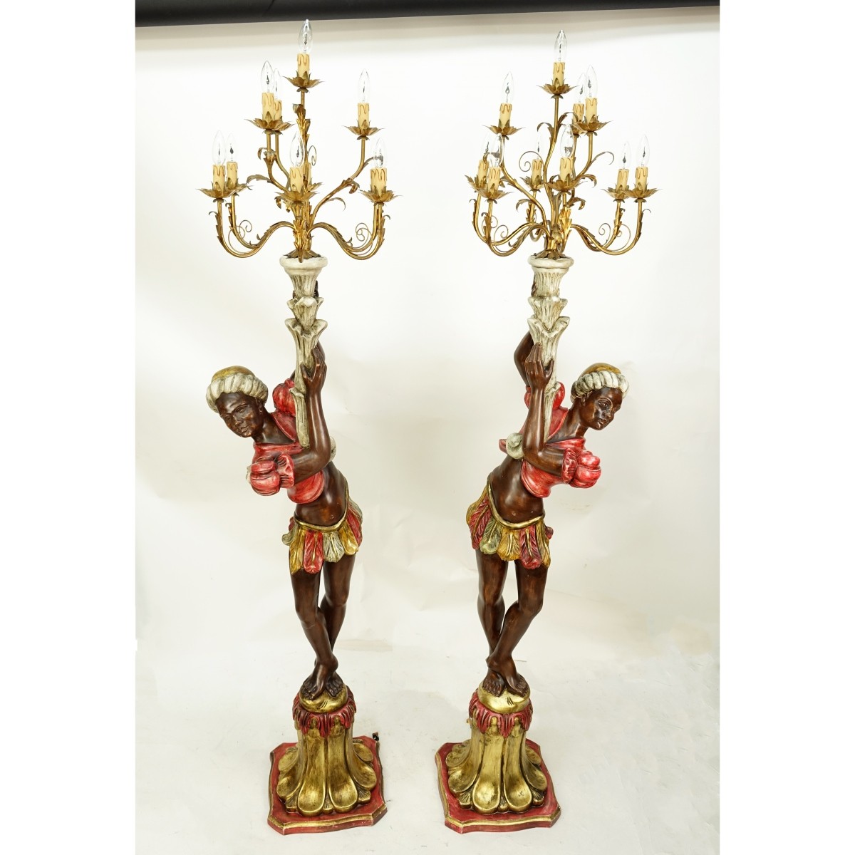 Pair of Blackamoor Torchieres