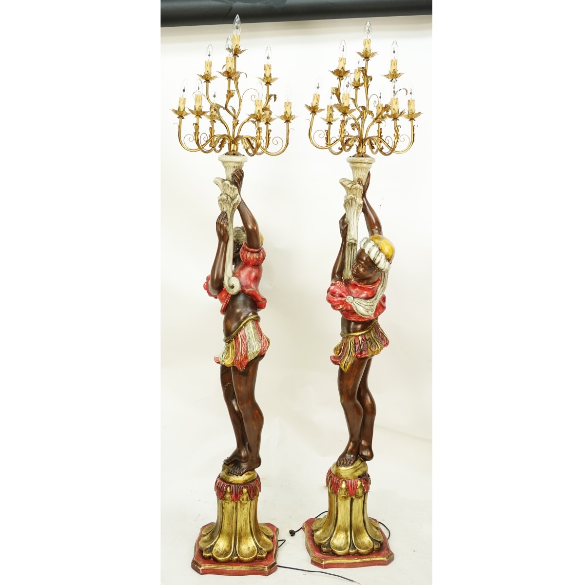 Pair of Blackamoor Torchieres