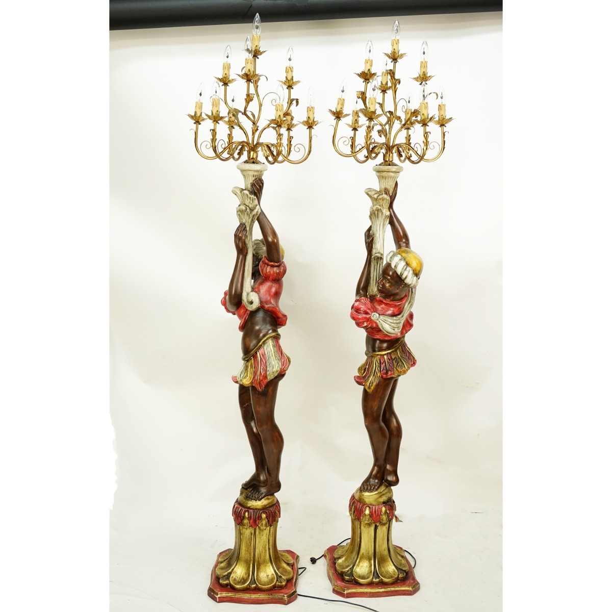 Pair of Blackamoor Torchieres