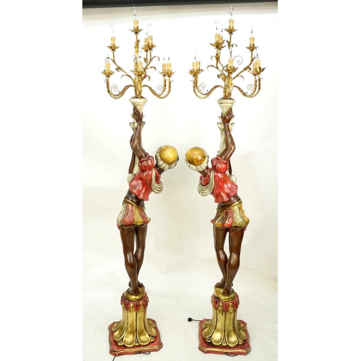 Pair of Blackamoor Torchieres