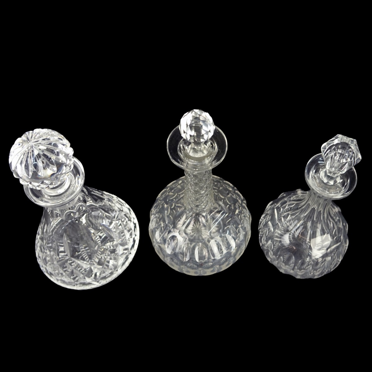 Three Crystal Decanters