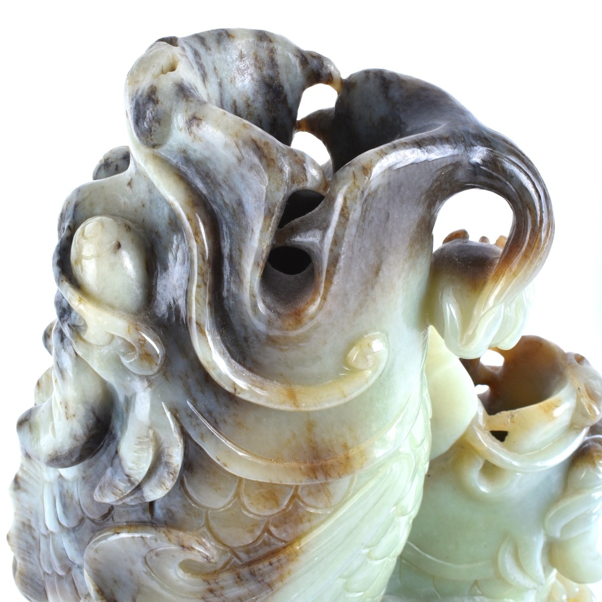 Chinese Jade Sculpture Dragon Fish