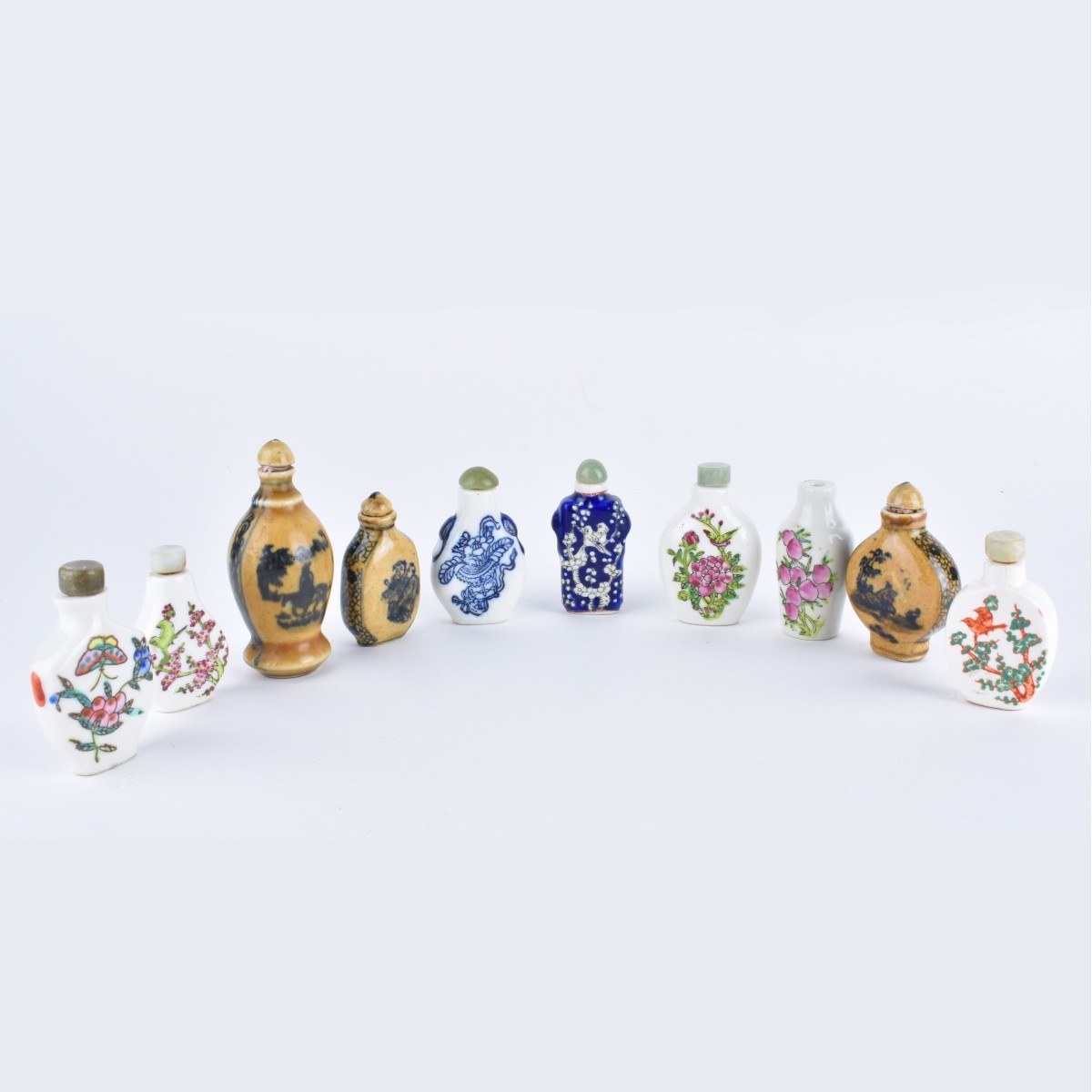 Ten Chinese Snuff Bottles