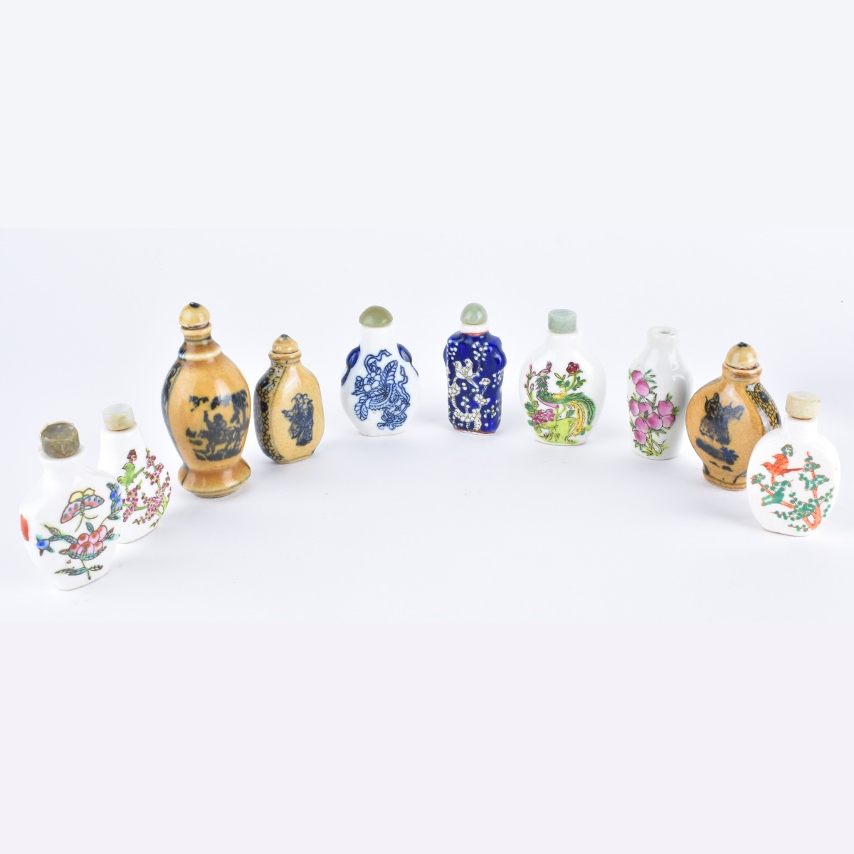 Ten Chinese Snuff Bottles