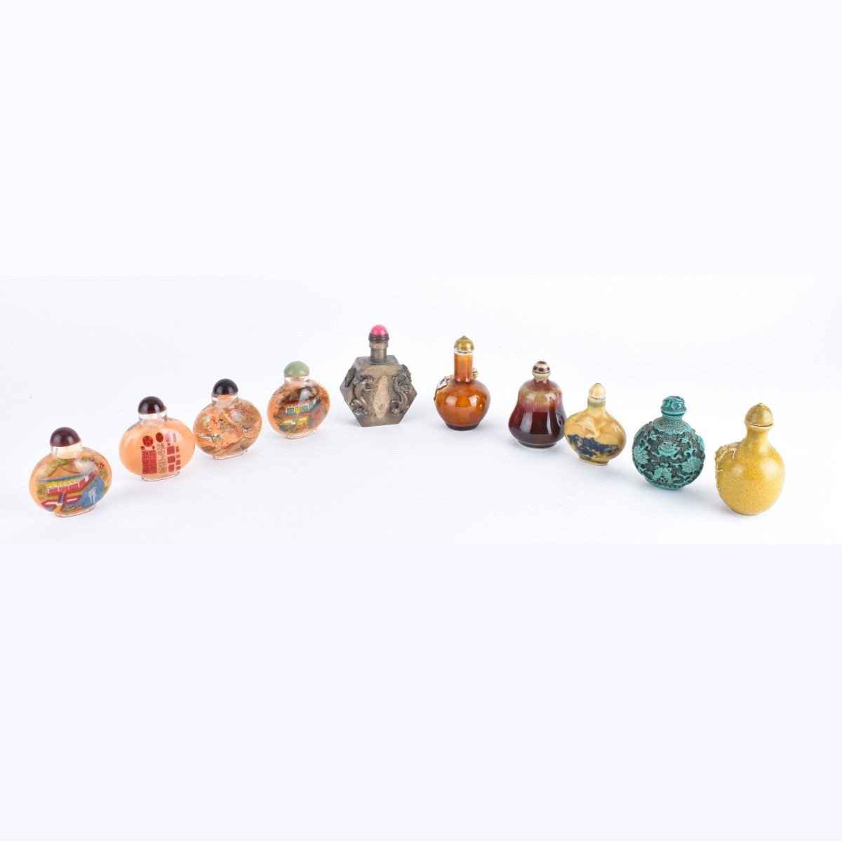 Ten Chinese Snuff Bottles