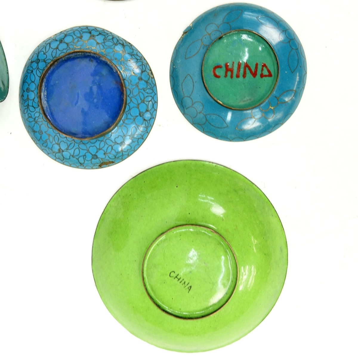 11 pc Chinese Cloisonne Tableware