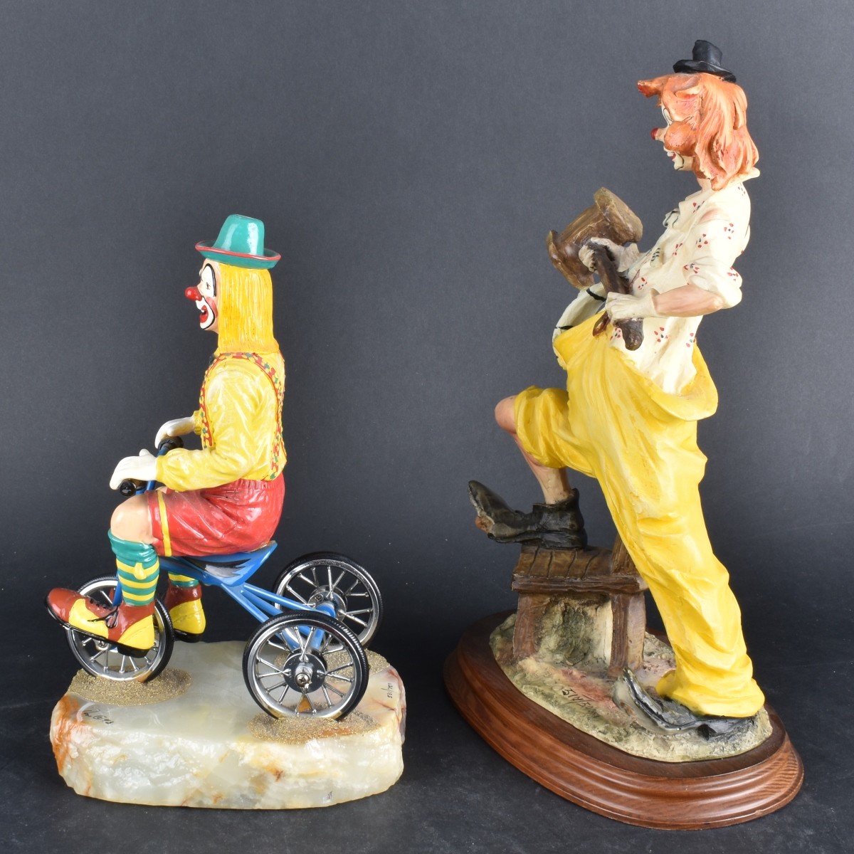 Two Clown Figurines