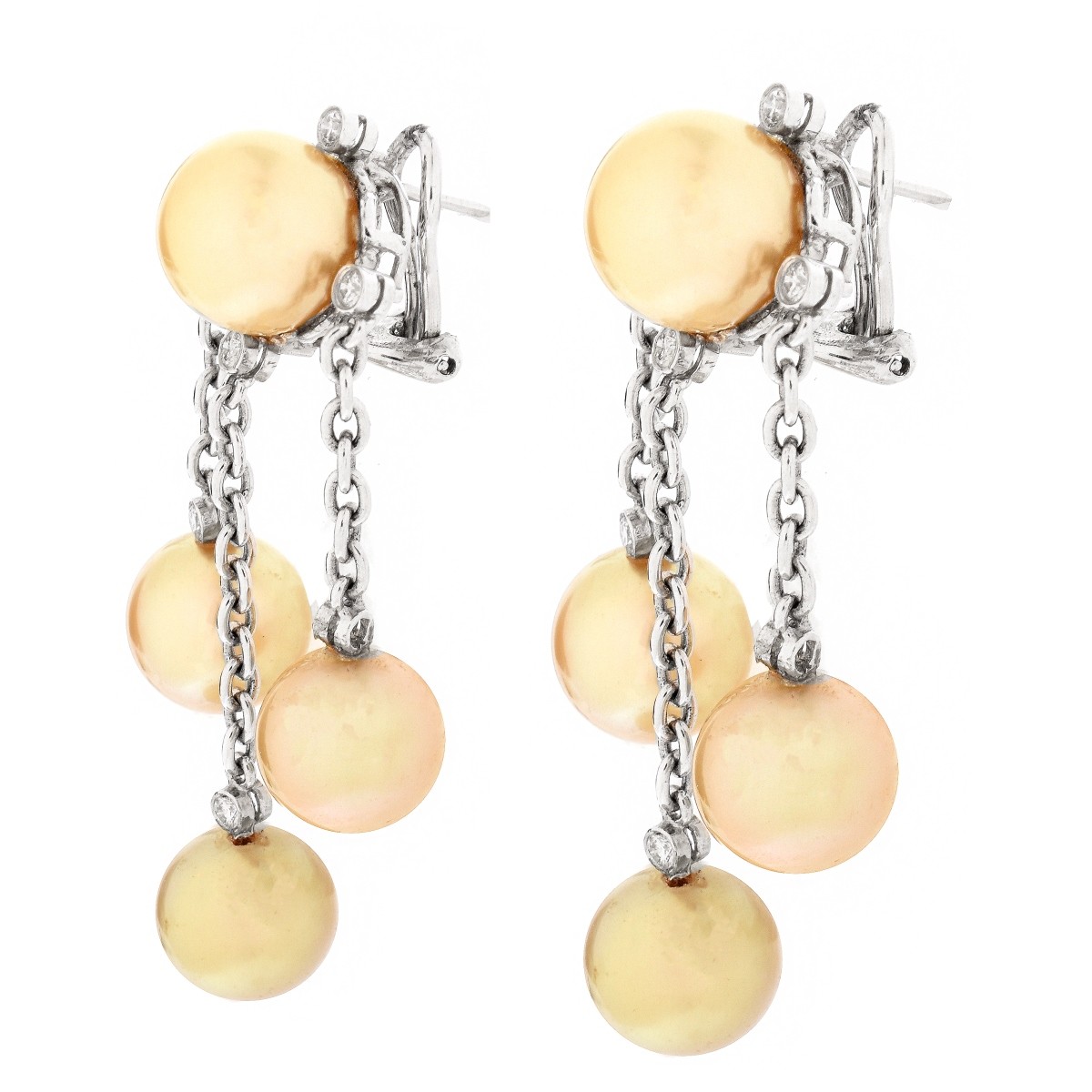 Pearl and 18K Earrings