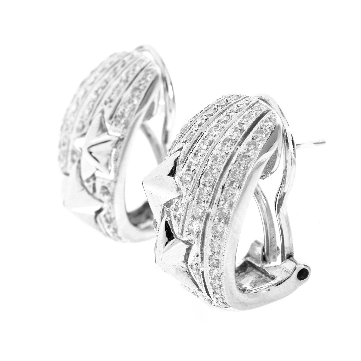 1.37ct TW Diamond and 18K Earrings