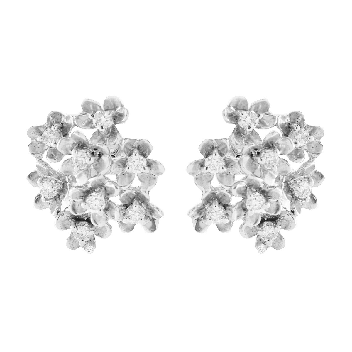 Diamond and 18K Earrings