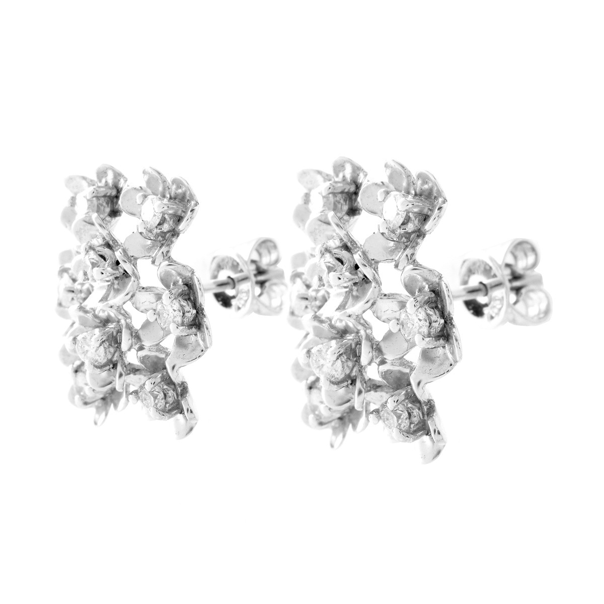 Diamond and 18K Earrings