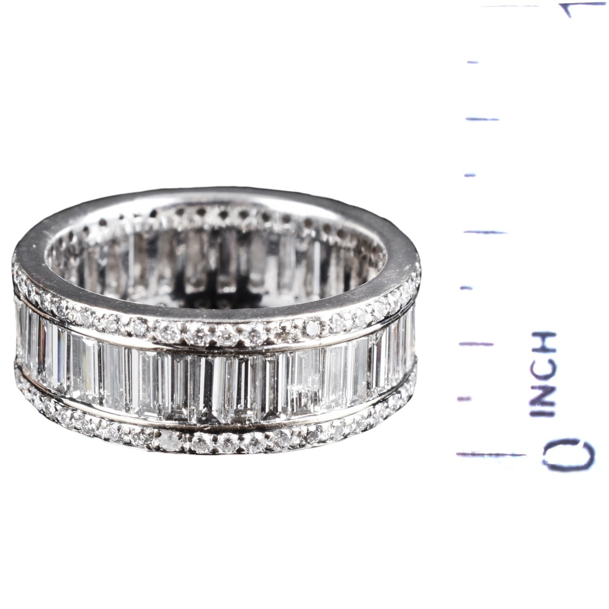 Diamond and White Gold Eternity Band