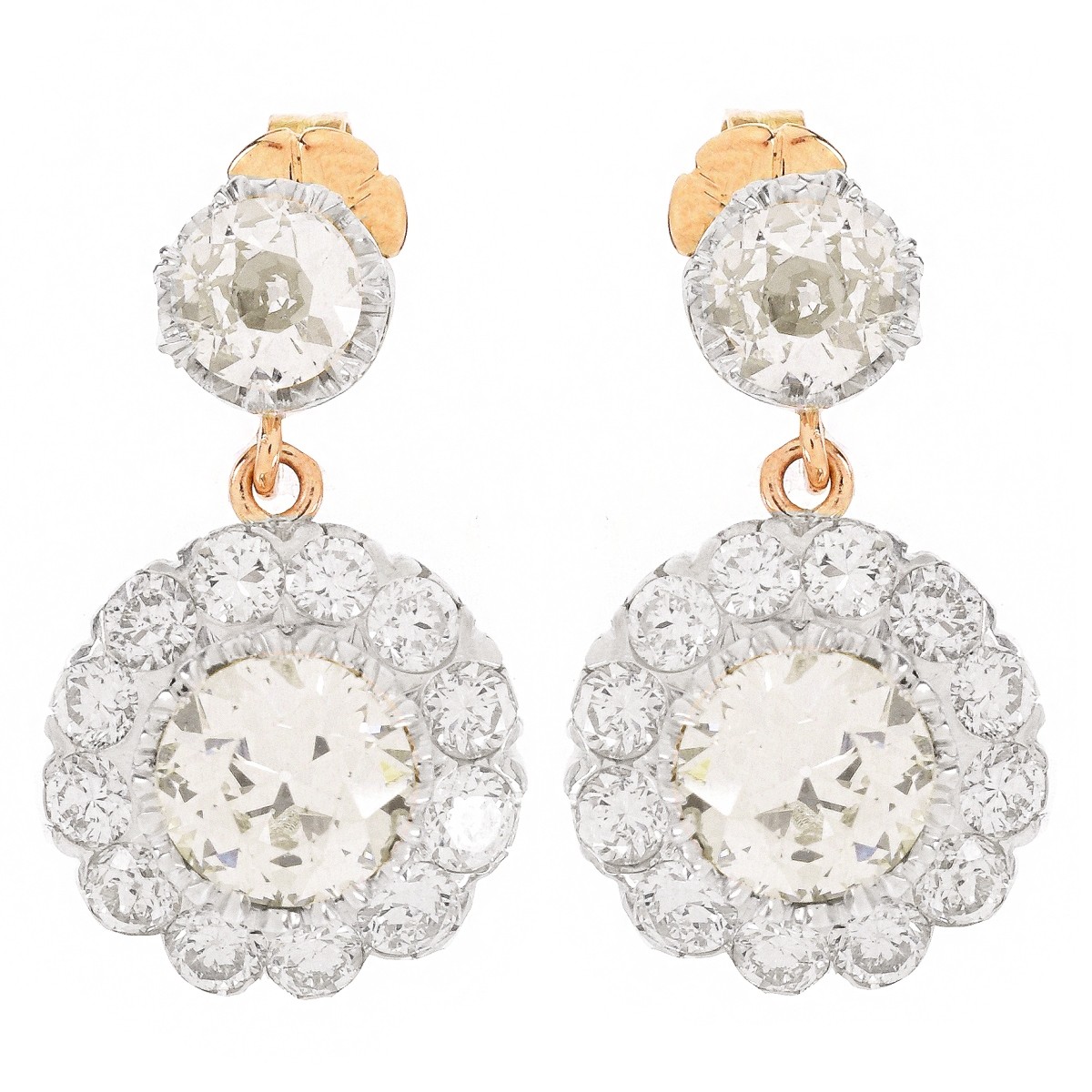 Approx. 8.35ct TW Diamond Pendant Earrings