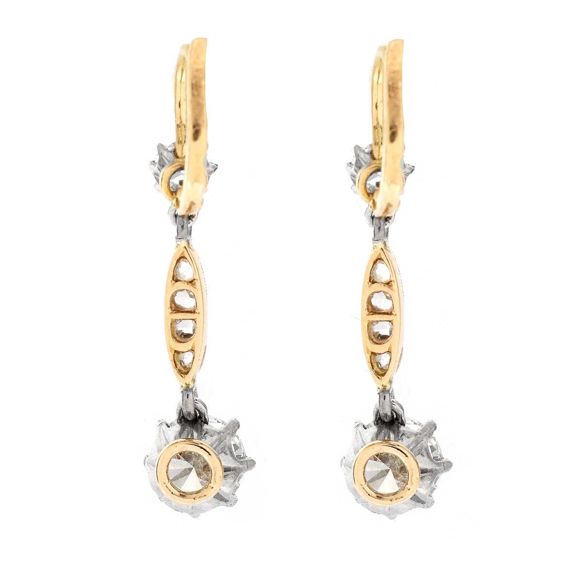 Antique 2.70ct TW Diamond Earrings