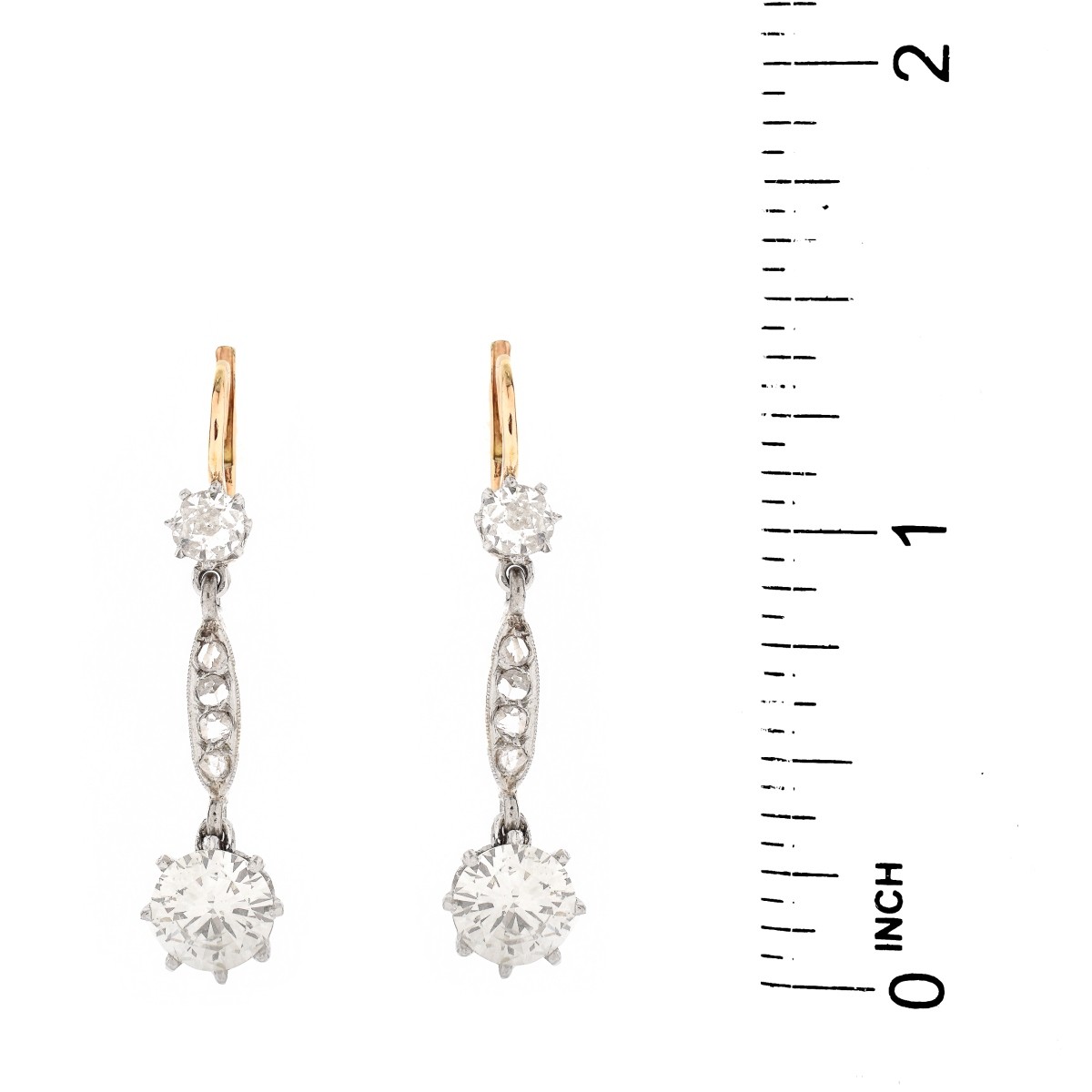 Antique 2.70ct TW Diamond Earrings